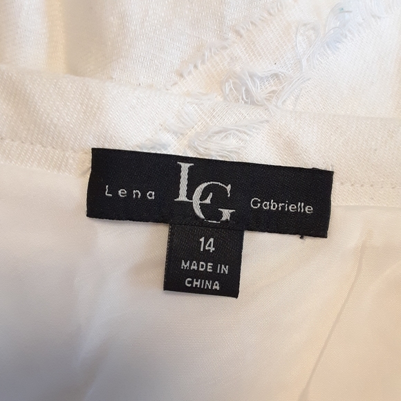 NWT LENA GABRIELLE LINEN BLEND SKIRT - Picture 10 of 10